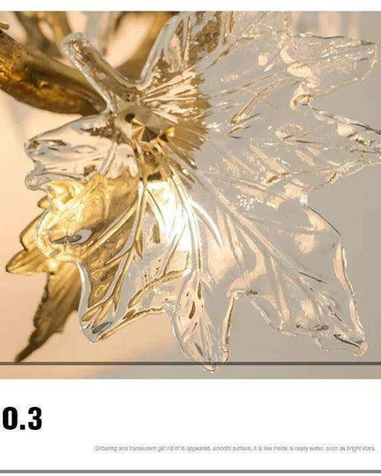 Luxurious Handcrafted Glass Chandelier with Copper Finish