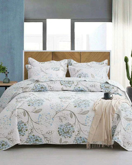 Elegant Floral Cotton Quilt Collection