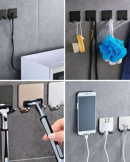 Chic Stainless Steel Razor Organizer with Waterproof Adhesive - Effortlessly Declutter Your Space