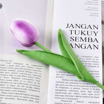 Sophisticated White Tulip Faux Floral Set - 10 Realistic Stems for Elegant Home Styling