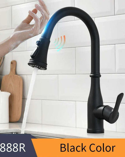 Smart Touch Sensor-Enabled Rotating Kitchen Faucet with Innovative Design