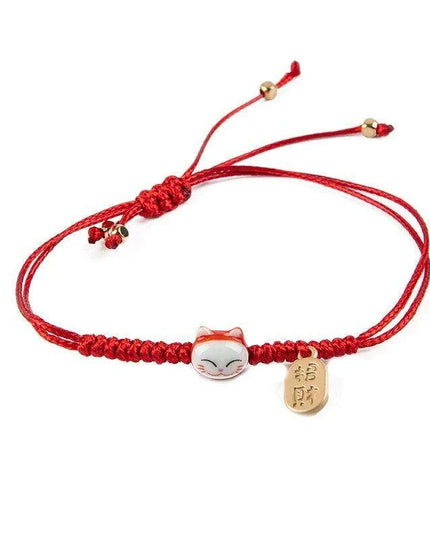 Charming Maneki Neko Luck Bracelet - A Joyful Gift for Women and Girls