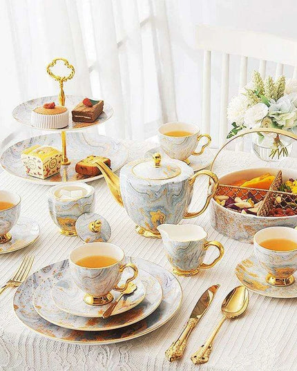 Refined English Bone China Tea Set: Elevate Your Afternoon Tea Experience