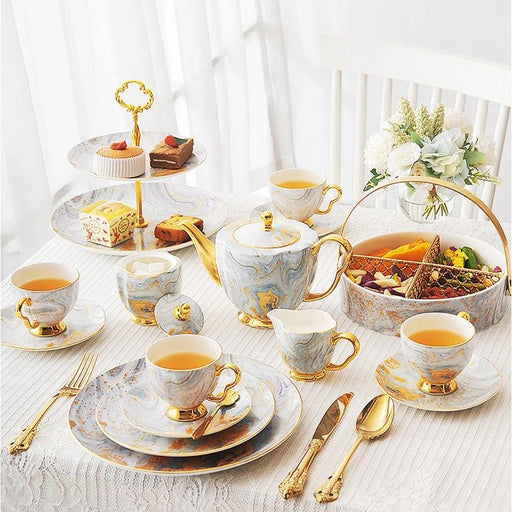 Refined English Bone China Tea Set: Elevate Your Afternoon Tea Experience