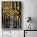 Golden Zebra Abstract Nordic Canvas Art - Stylish Wall Decor for Modern Living Spaces