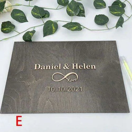 Personalized 3D Heart-Shaped Wedding Guest Book - Cherished Love Story Keepsake