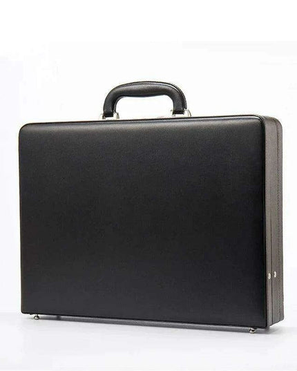 Luxury Leather Laptop Briefcase with Enhanced Security Features and Timeless Elegance
