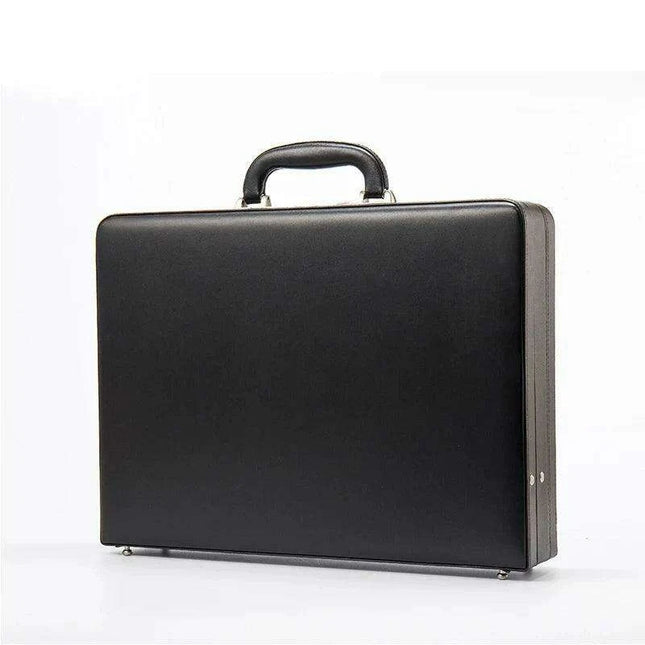 Luxury Leather Laptop Briefcase with Enhanced Security Features and Timeless Elegance