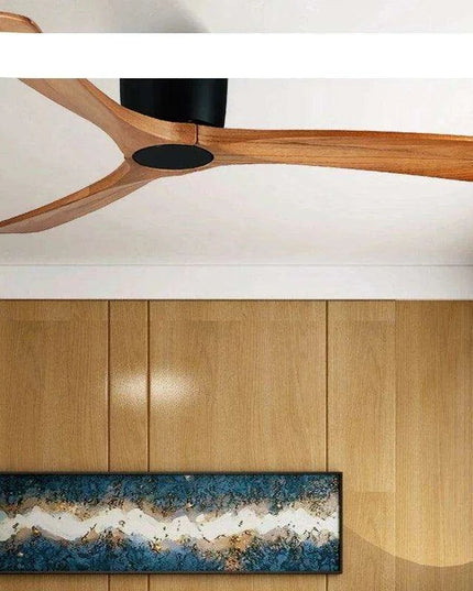 48-Inch Modern White Wood Ceiling Fan with Integrated LED Light and Remote Control