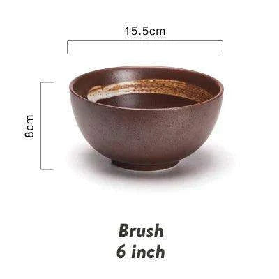 Elegant Japanese Ceramic Ramen and Soup Bowl Set