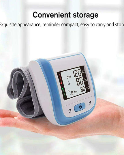 Wrist-Fit Digital Blood Pressure & Heart Rate Tracker for Optimal Health Monitoring