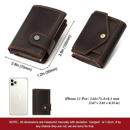 Premium RFID Business Wallet with Quick-Access Card Holder and Money Clip