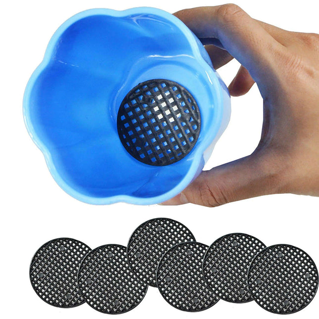 Garden Optimizer: 10-Pack Durable Mesh Drainage Cushions for Circular Planters