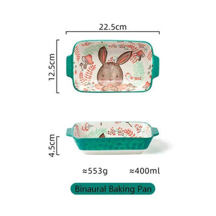 Whimsical Woodland Creatures Ceramic Dining Set for Enchanting Meals