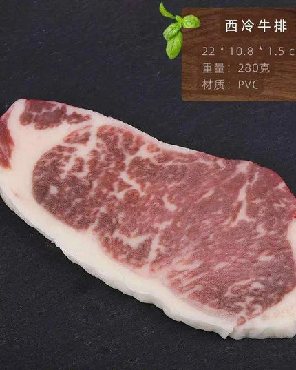 Lifelike Meat Replica Props for Photography and Home Decor - Realistic Steak, Pork, and Bacon Models