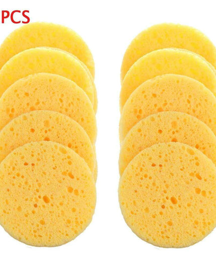 Natural Wood Pulp Facial Sponge Set - Essential Skincare Tools