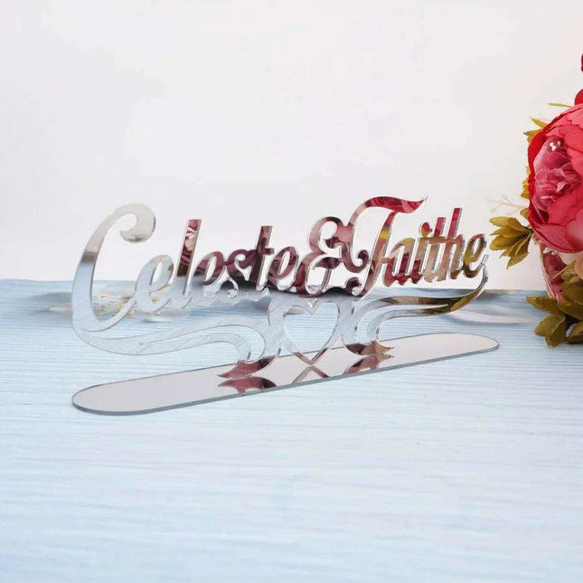 Customized Reflective Acrylic Name Display for Special Occasions