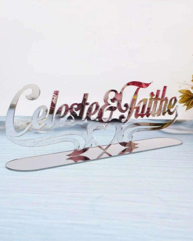 Customized Reflective Acrylic Name Display for Special Occasions