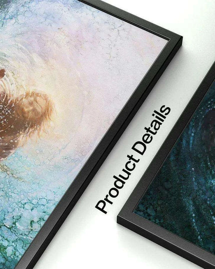 Divine Coastal Serenity: Christ Jesus Nordic Canvas Art for Spiritual Spaces