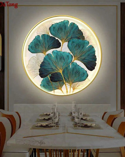 Ginkgo Leaf Serenity: Modern LED Wall Lamp for Stylish Home Illumination