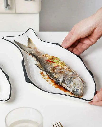 Chic Ceramic Fish-Shaped Steamer Tray: Elevate Your Healthy Cooking Game