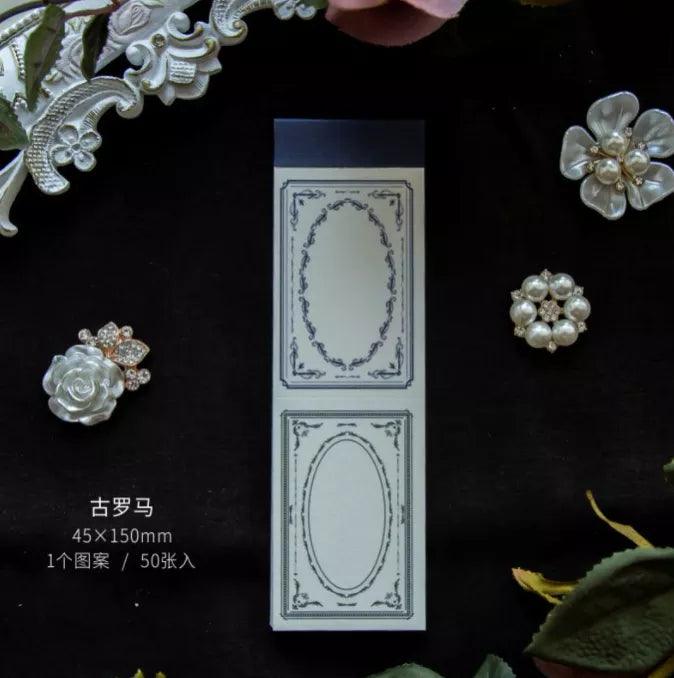 Byzantine Blossom: 50-Piece Floral Memo Pad Set for Sophisticated Note-Taking