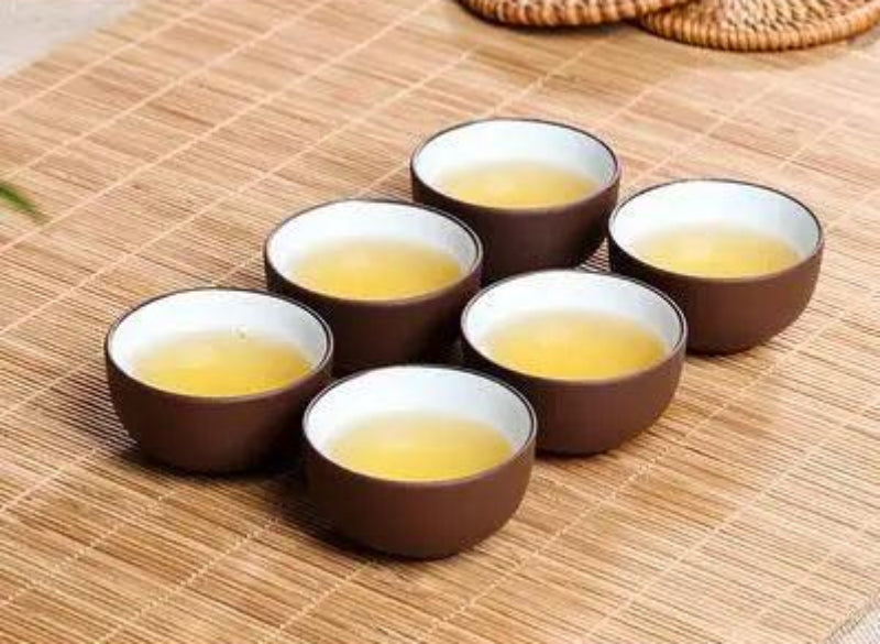 Handmade Artisan 6-Piece Purple Clay Tea Cup Collection for Tea Lovers