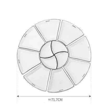 Sophisticated Crescent White Ceramic Dinner Plate Set - 8-Piece European Elegance