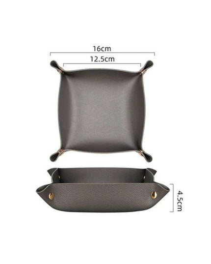 Elegant Leather Catchall Tray for Jewelry and Daily Essentials - Chic Storage Solution