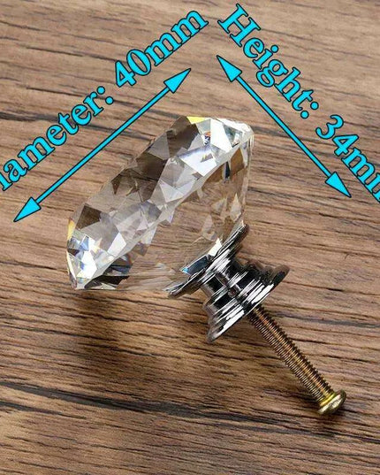 Glamorous Rainbow Crystal Glass Cabinet Knobs for Elegant Home Styling