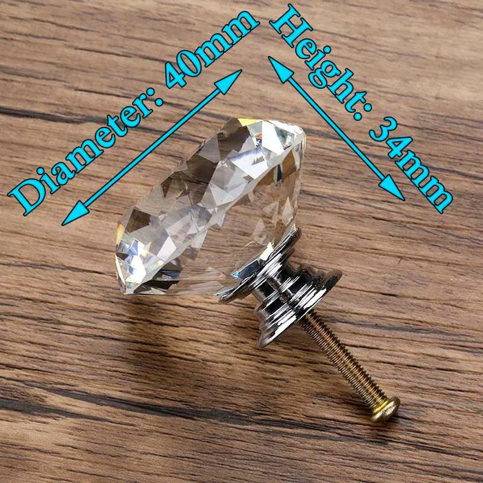 Glamorous Rainbow Crystal Glass Cabinet Knobs for Elegant Home Styling