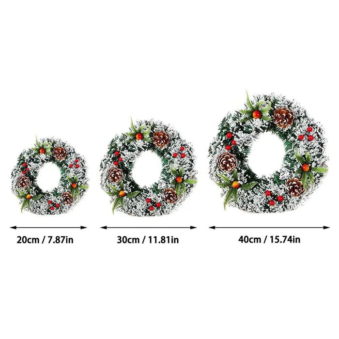 Festive Holiday Floral Wreath Garland with Handmade PVC Design