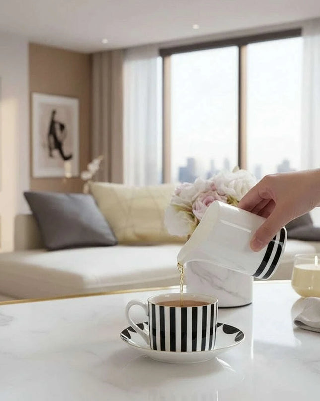 Sophisticated Ceramic Coffee Service Set - 11/15 Piece Collection for Elegant Gatherings and Thoughtful Gifts