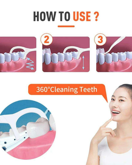 Y-Kelin 100 Count Premium Disposable Floss Picks for Superior Oral Care