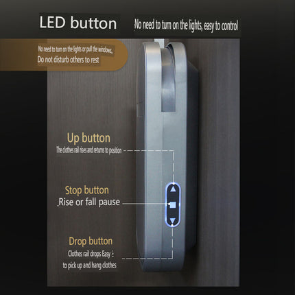 Electric Pull-Down Wardrobe Lift Rail with Smart Remote & Voice Control | Très Elite