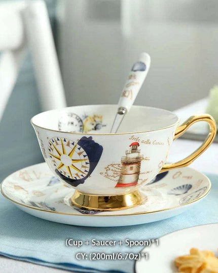 Elegant Bone China Tea and Coffee Service - Premium Porcelain Teapot, Creamer, Sugar Bowl, and Cups for Luxurious Teatime Gatherings