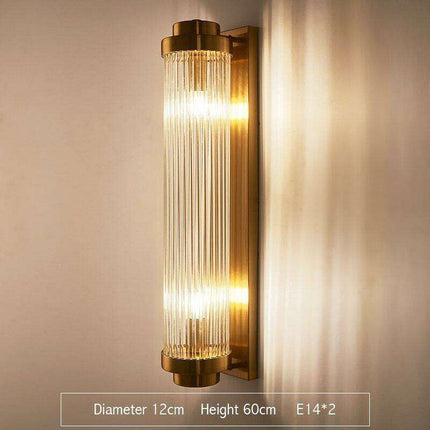 Elegant Crystal Wall Sconce - Modern Illumination for Home and Bath