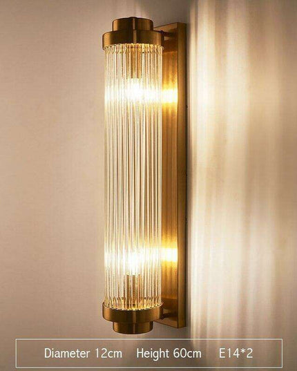 Elegant Crystal Wall Sconce - Modern Illumination for Home and Bath