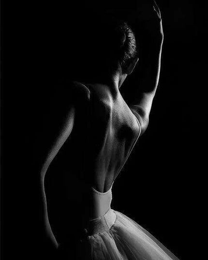 Elegant Black Nude Reflection Canvas Art - Transform Your Bedroom Aesthetics