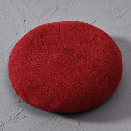 Elegant Cashmere Blend Beret - Trendy Winter Hat for Fashion-Forward Women