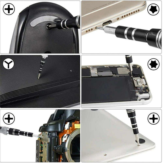 110-Piece Magnetic Precision Tool Set for Home and Professional Repairs in Sturdy Stainless Steel