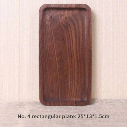 Luxury Black Walnut Serving Tray Collection - Exquisite Tableware for Upscale Dining