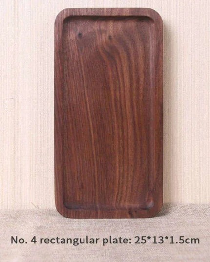 Luxury Black Walnut Serving Tray Collection - Exquisite Tableware for Upscale Dining