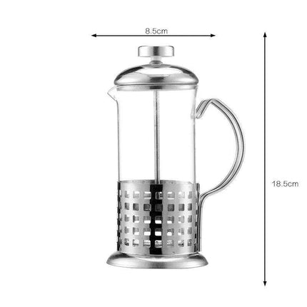 Chic 350ml Stainless Steel and Glass French Press for Ultimate Coffee and Tea Experience