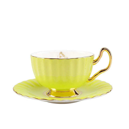 Elegant Heritage: Exquisite Bone China Tea and Coffee Set with 24K Gold Accents