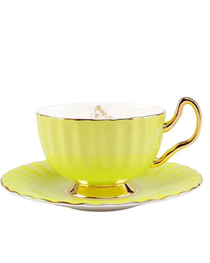 Elegant Heritage: Exquisite Bone China Tea and Coffee Set with 24K Gold Accents