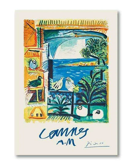 Coastal Tranquility: Nordic Abstract Art & Typography Collection