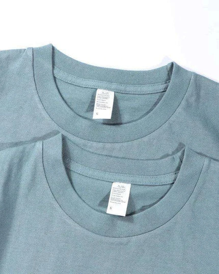 Haze Blue Casual Fit Lightweight Cotton Tee for Men and Couples
