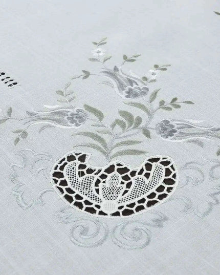 Tulip Elegance Embroidered Table Linens Collection