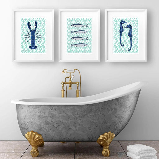 Coastal Marine Life Wall Art - Personalized Dimensions and Worldwide Shipping Options